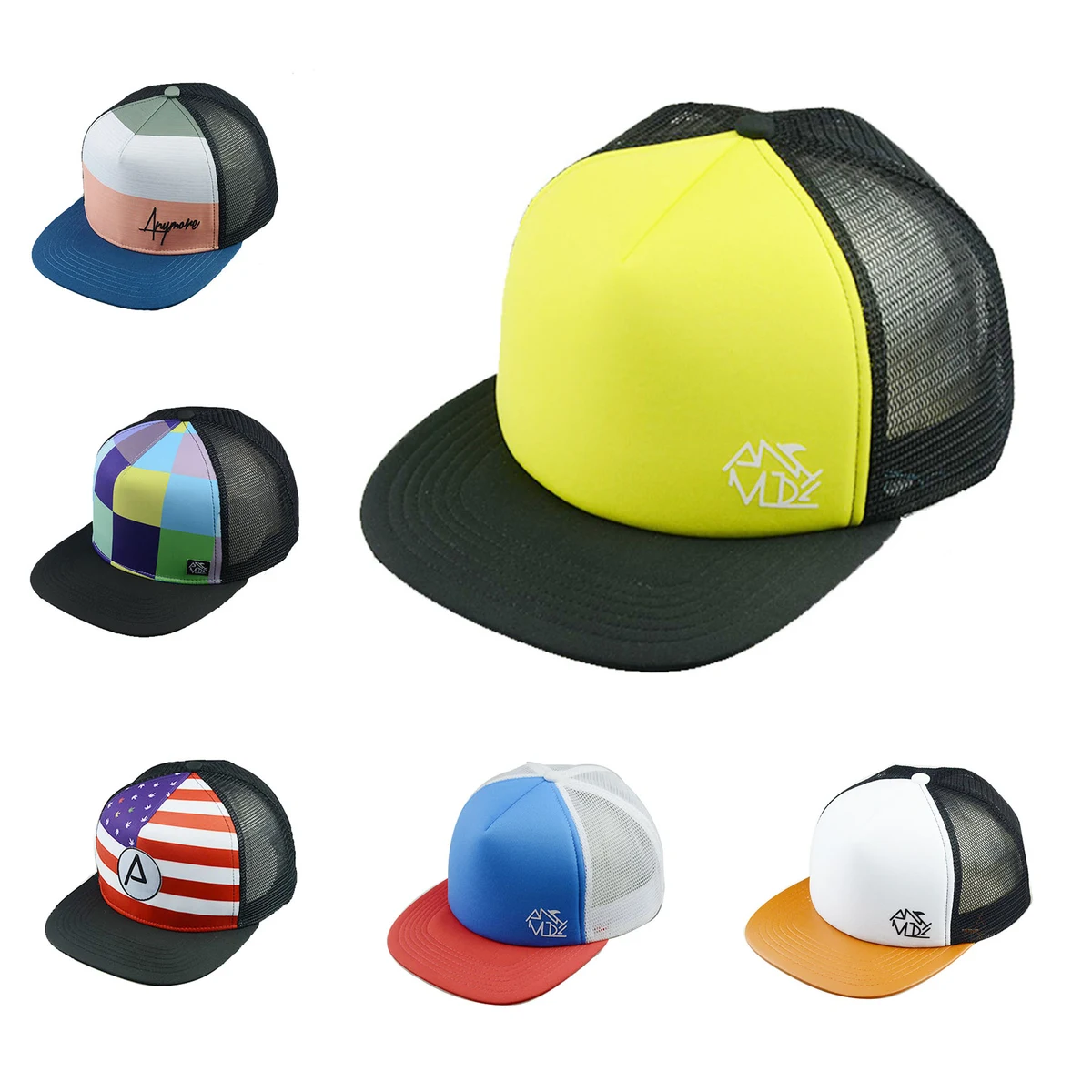 Mesh Flat Brim Baseball Cap 1