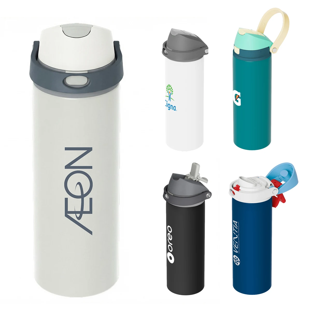 Chug & Sip 24oz Double-Wall Stainless Bottle, custom water bottle with logo imprint 1