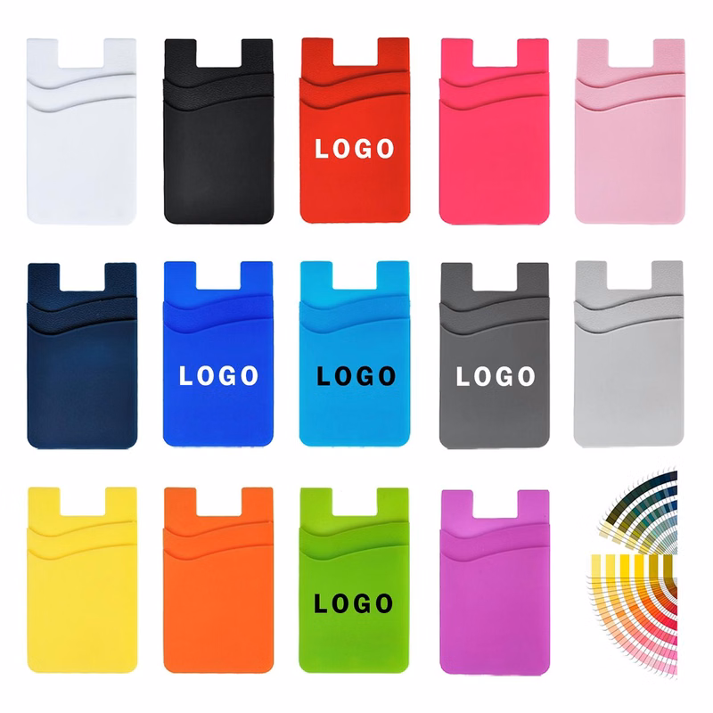 Stick-On Silicone Phone Card Holder
