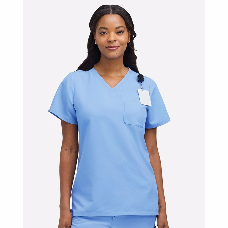 Women's V-Neck 1 Pocket Scrub Top - HSB000