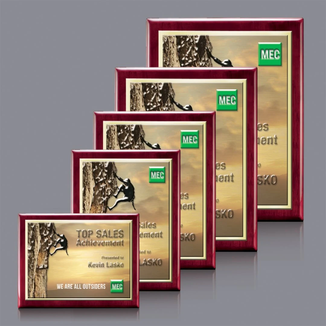 Oakleigh VividPrint™ 3D Plaque - Rosewood/Gold 1