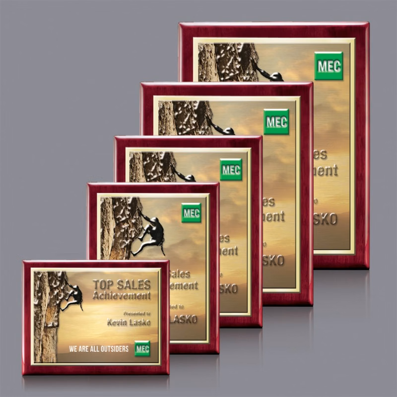 Oakleigh VividPrint™ 3D Plaque - Rosewood/Gold