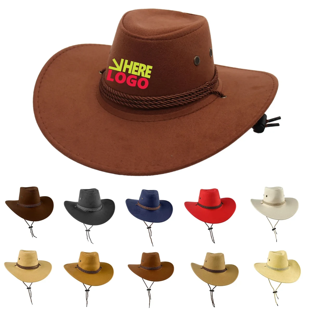 Faux Felt Cowboy Themed Party Hat 1