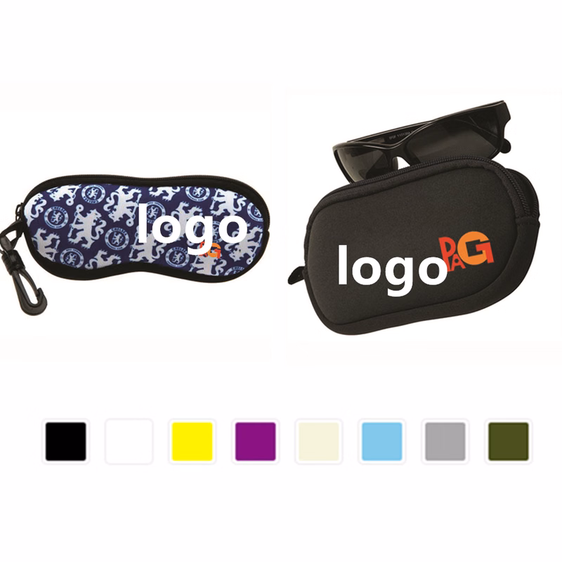 Neoprene Eye Glasses Case Holder With Clip