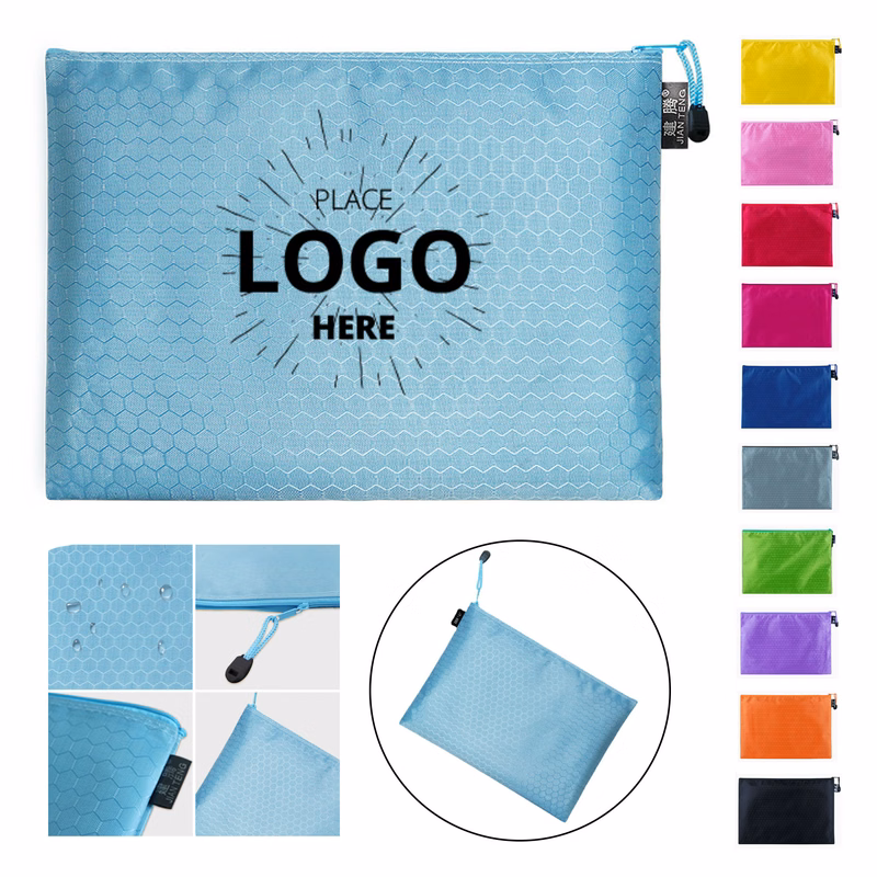 Waterproof Canvas Zipper File Storage Bag