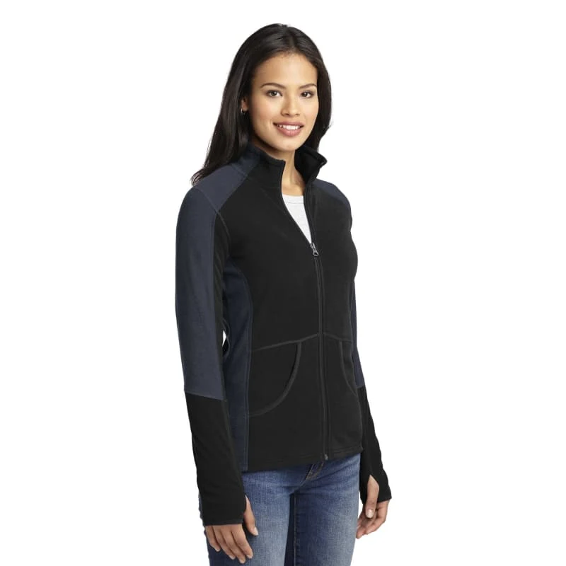 Port Authority Women's Colorblock Microfleece Jacket. 1