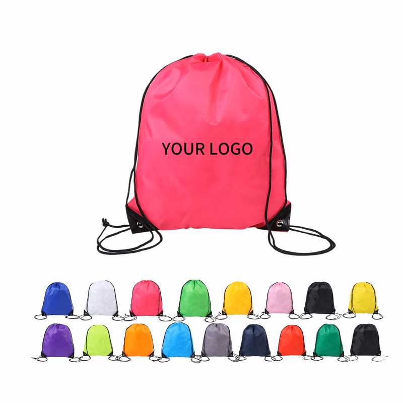210D Polyester Drawstring Backpack 16x13 Inch