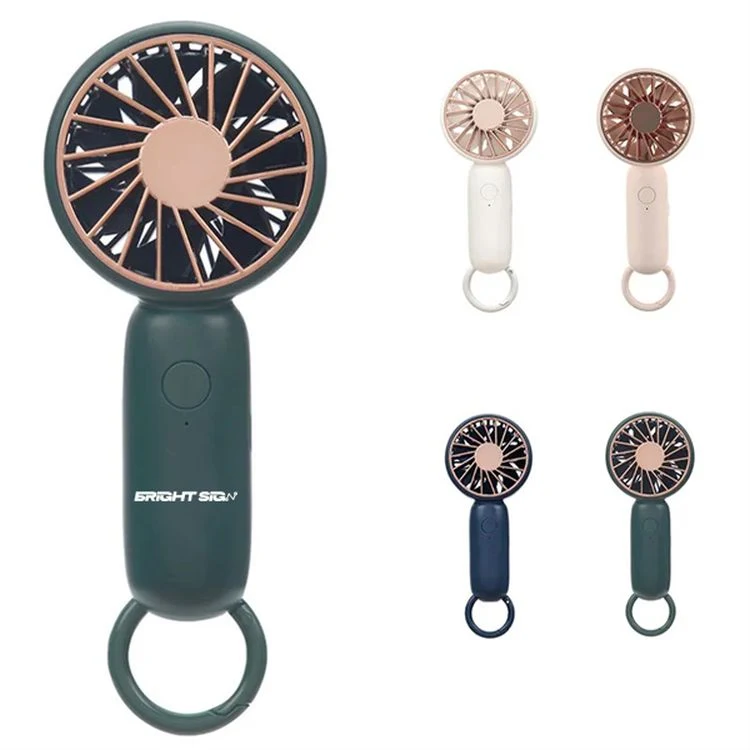 Mini Handheld Fan with Key Ring USB Rechargeable Portable Breeze 1
