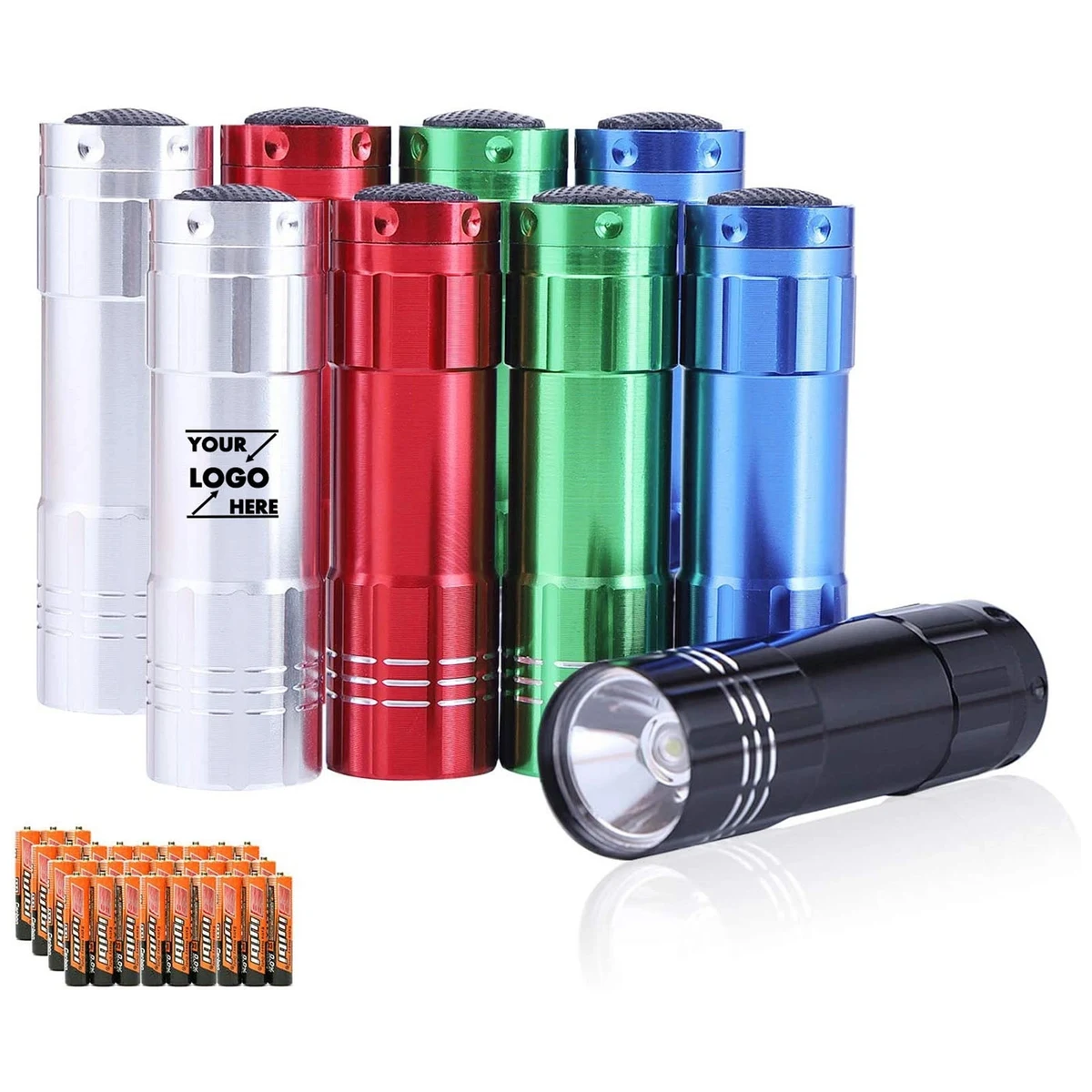 Aluminum 9 LED Flashlight With Lanyard 1