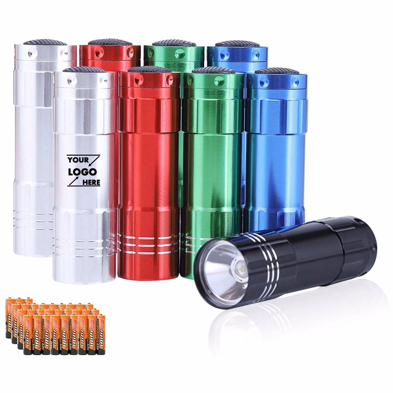 Aluminum 9 LED Flashlight With Lanyard