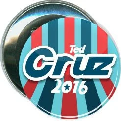 Cruz, Blue and Red Stripes, Political Button 1
