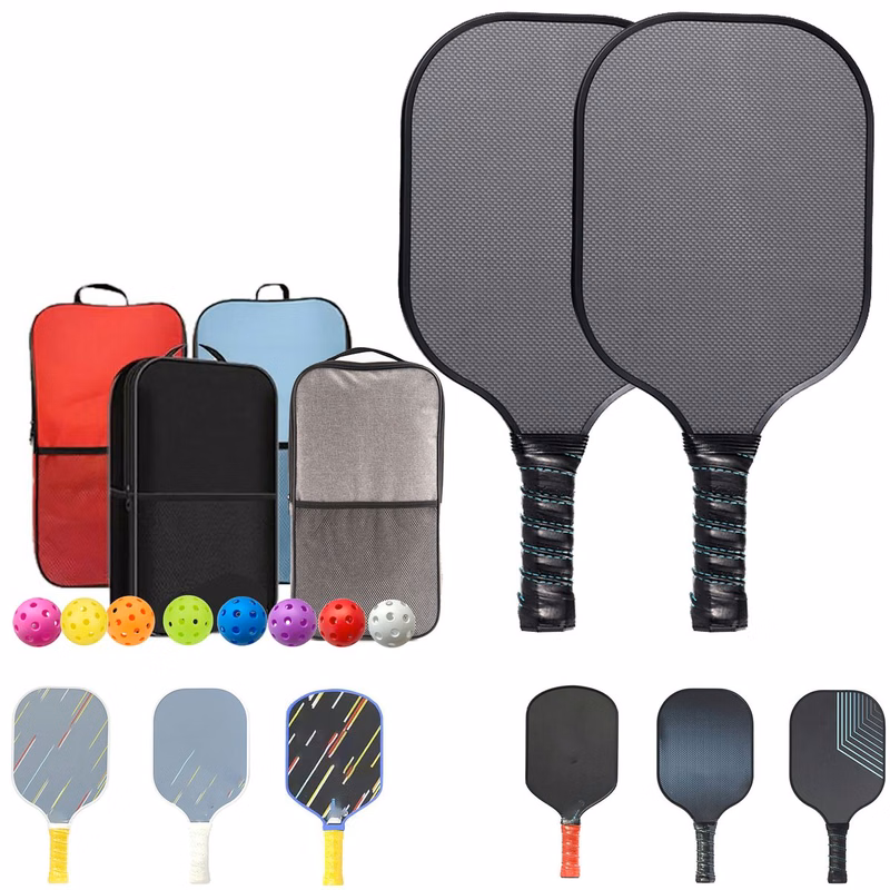 Adult Carbon 10MM Fibre T300 Pickle Ball Paddles Set