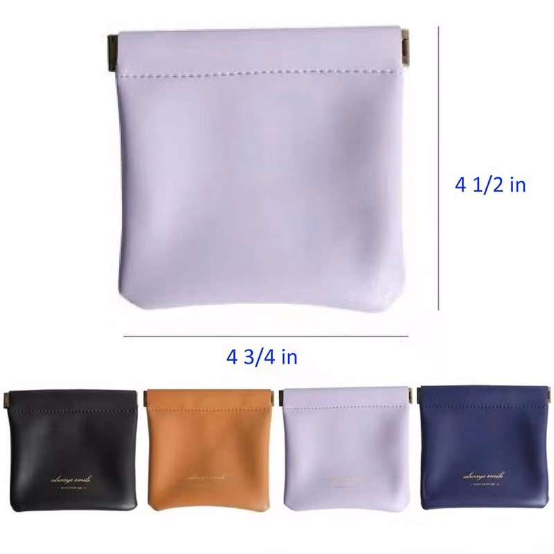 PU leather Makeup Pouch Automatic Packet Women Pocket
