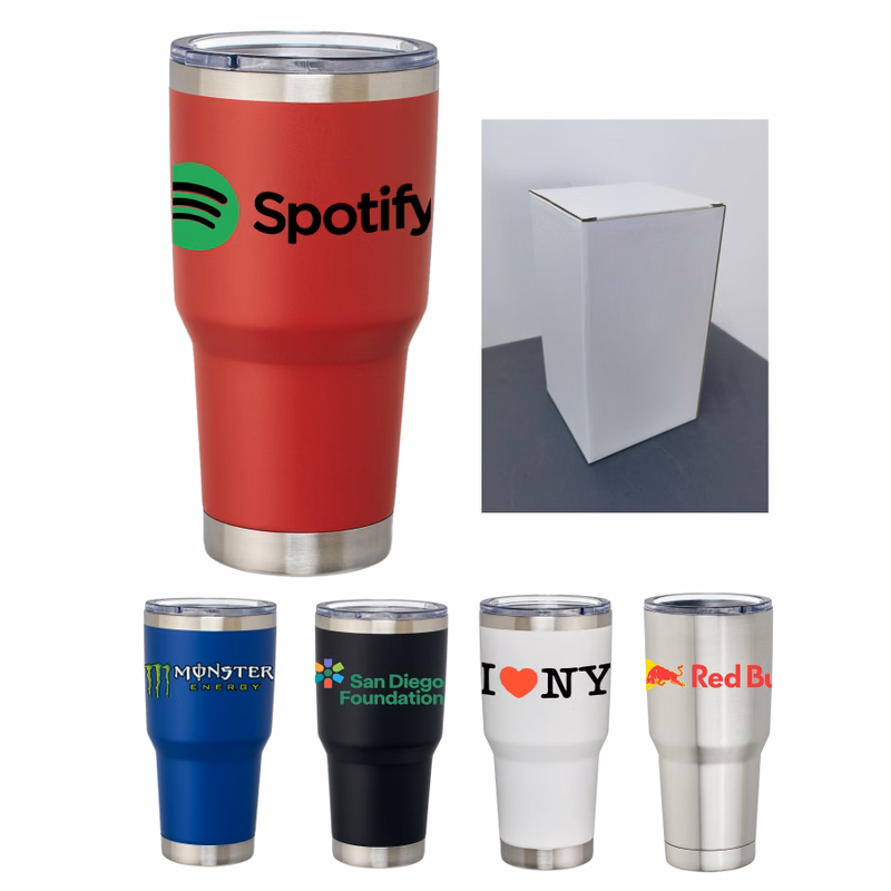 Union Printed - 30oz Double Wall SS Vacuum Bottle - Full Color Wrap Print - Includes Gift Box Packin