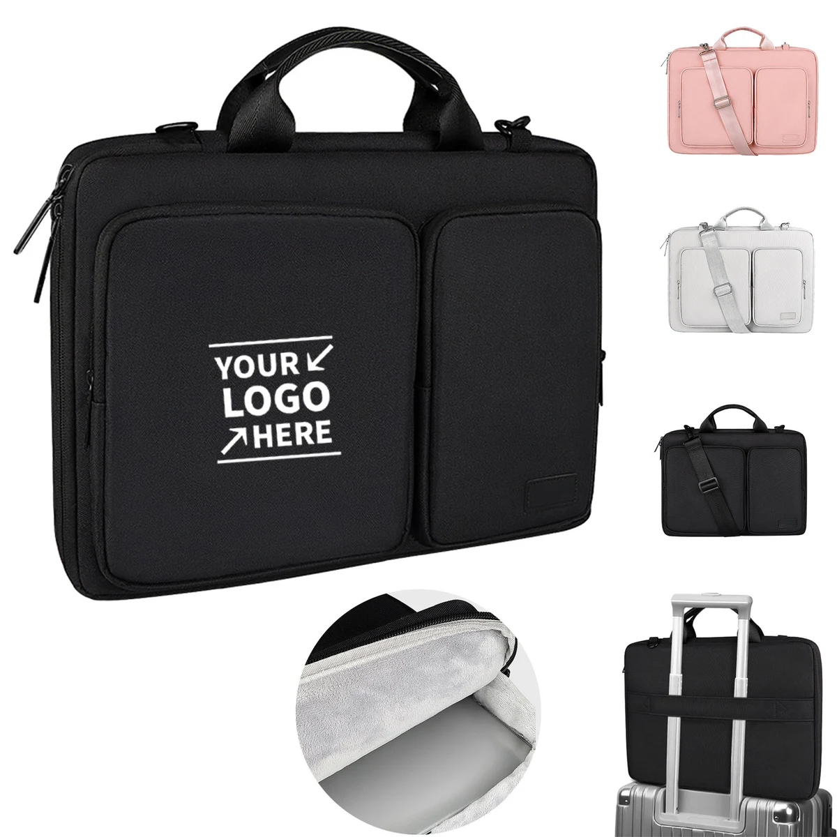 14Inch Laptop Shoulder Bag W/ Removable Strap 1