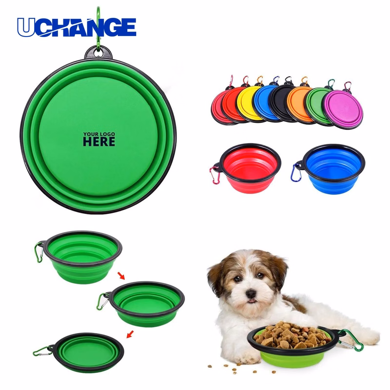 Portable Silicone Pet Feeder Bowl Dish