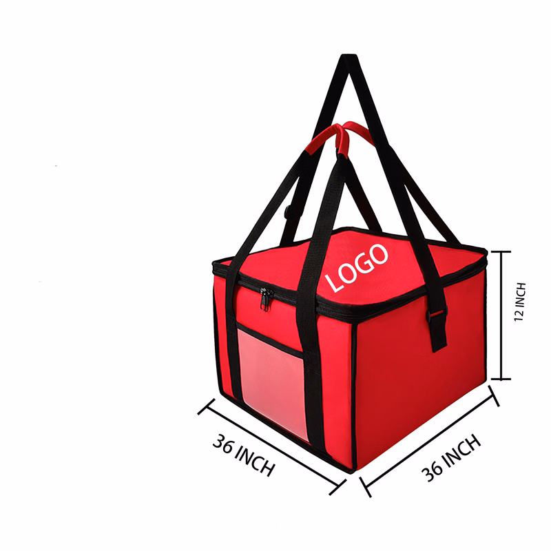 Insulated Food Delivery Bag with Sturdy Zipper and Reinforced Handle