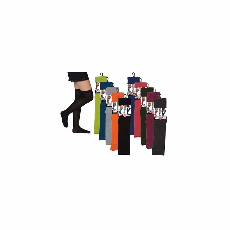 Women's Over-the-Knee Socks - Assorted Colors Size 9-11
