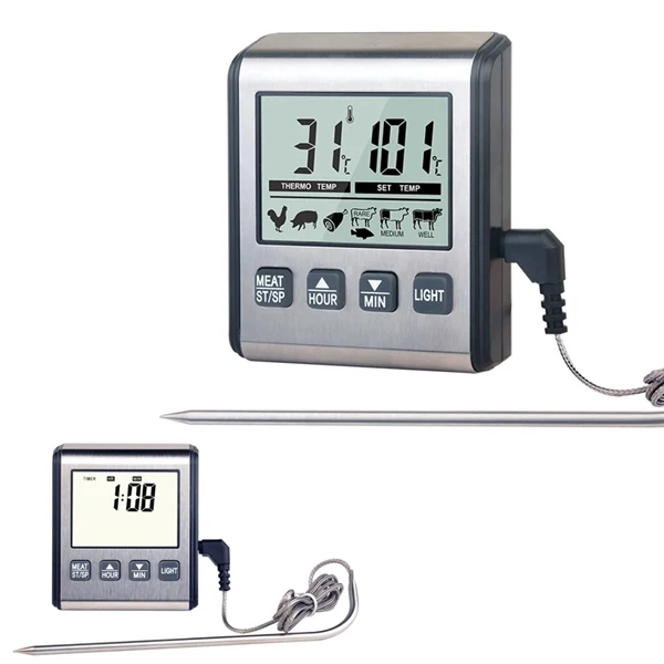 Large LCD Digital Food Meat Smoker BBQ Grill Thermometer 1