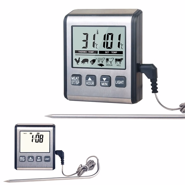 Large LCD Digital Food Meat Smoker BBQ Grill Thermometer