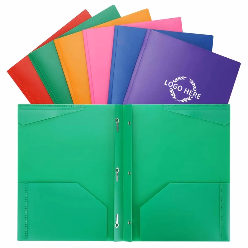 Folders with 2 Pockets and Prong with Fasteners