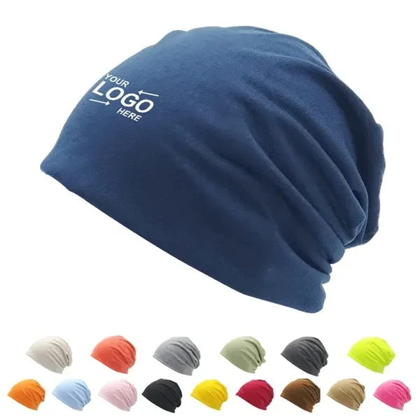 Custom Lightweight Polyester Knit Beanie — Rollable Outdoor Travel Promo Hat 1