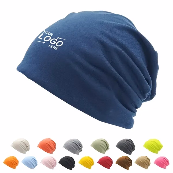 Custom Lightweight Polyester Knit Beanie — Rollable Outdoor Travel Promo Hat