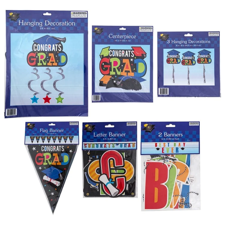 Graduation Party Decorations - Assorted Designs 1