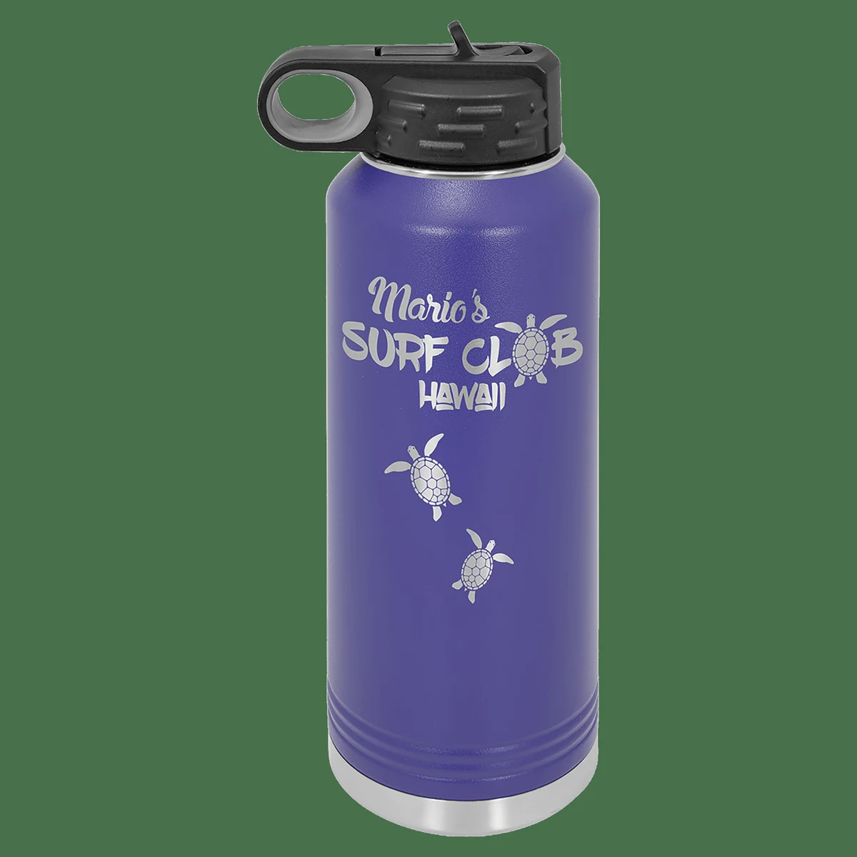40 oz. Purple Powder Coated Laser Engraved Polar Camel Water Bottles, custom water bottle with logo imprint 1