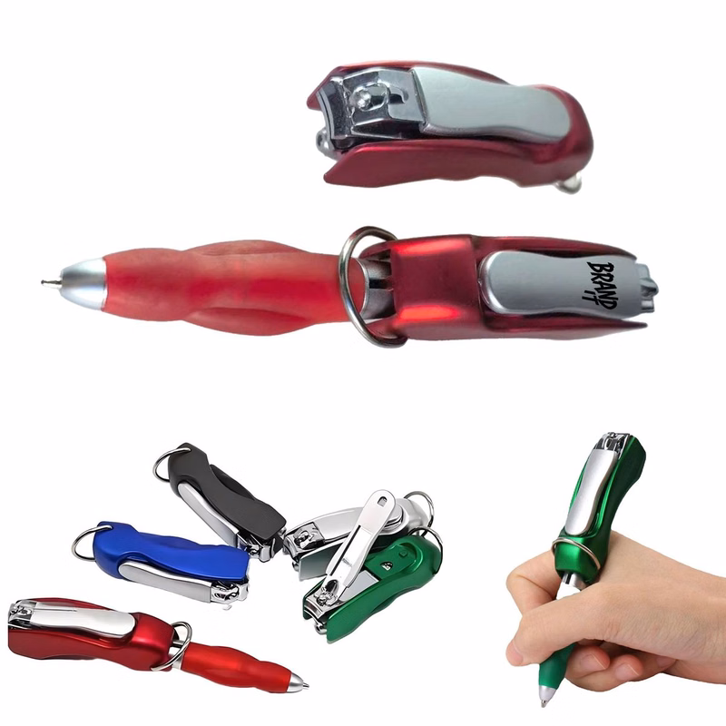 Ballpoint Pen W/Nail ClippersKeychain