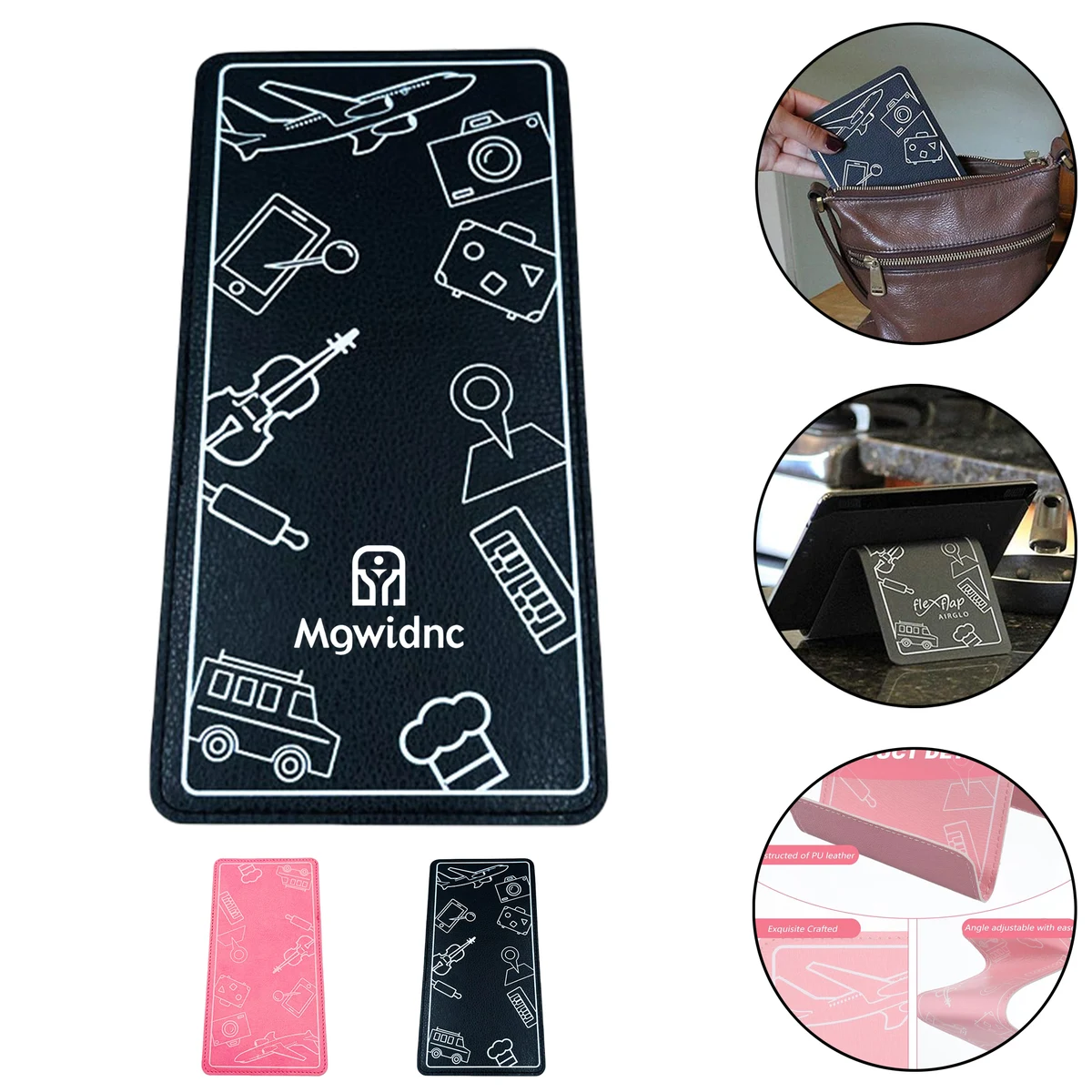 Flexible PU Leather Phone Stand 1