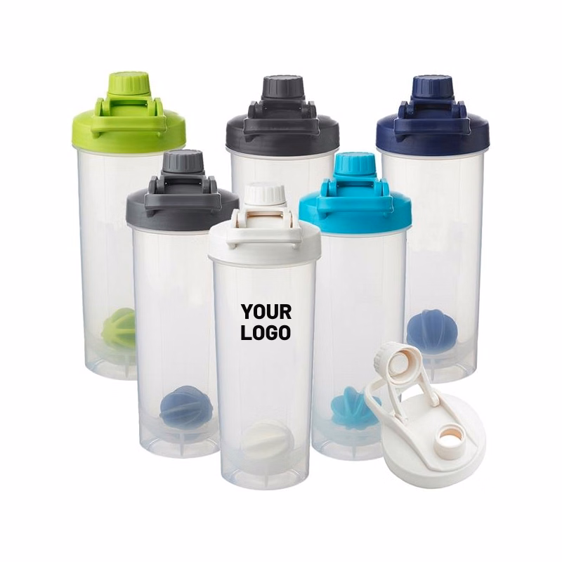 Plastic Shaker Water Bottle with Mixer, 24 oz.