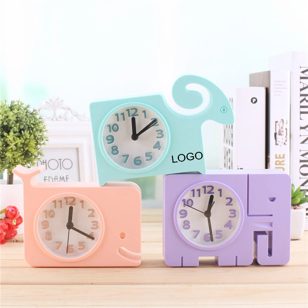 Cartoon Animal Shaped Alarm Clock, custom clock with logo imprint 1