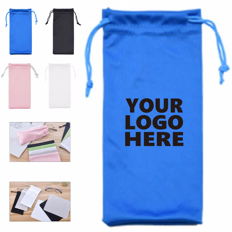 Drawstring Soft Microfiber Eyeglass Storage Pouch