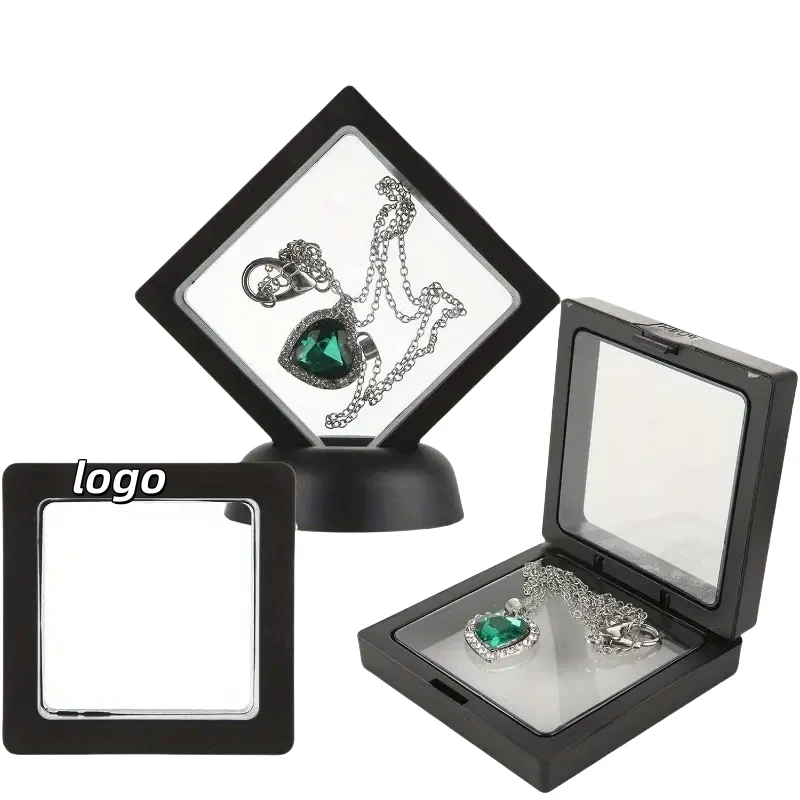 3D Floating Frame Plastic Jewelry Display Box 1