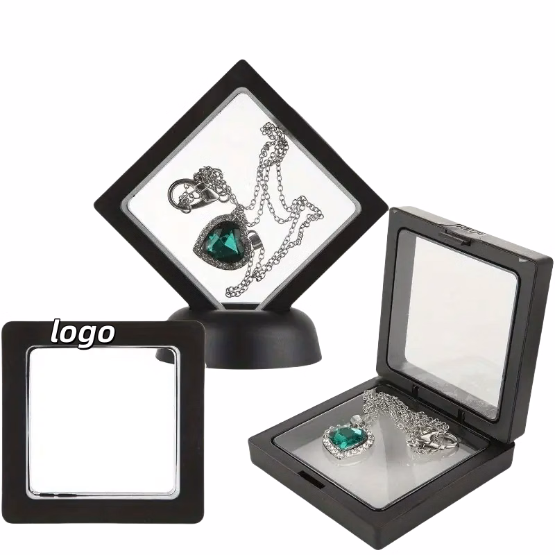 3D Floating Frame Plastic Jewelry Display Box