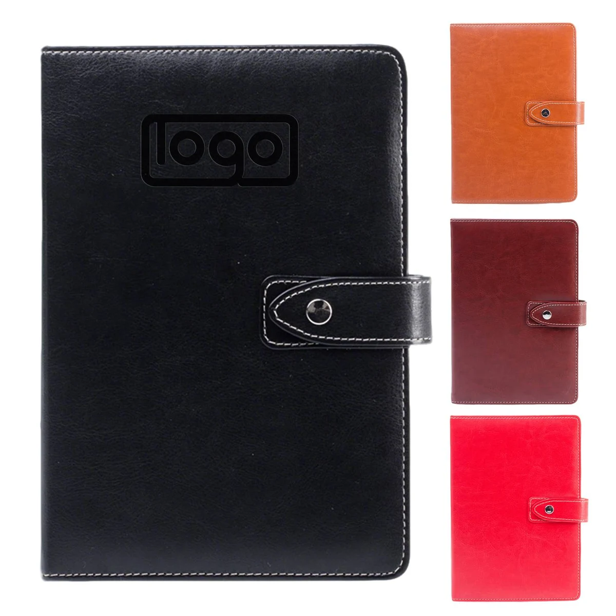 A5 Classic PU Leather Notebook W/ Button 1