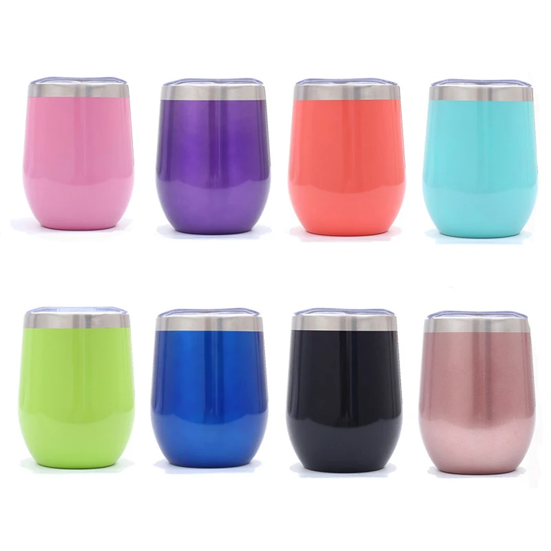 12 oz Tumbler Double-insulated Stainless Steel Wine Cup 1