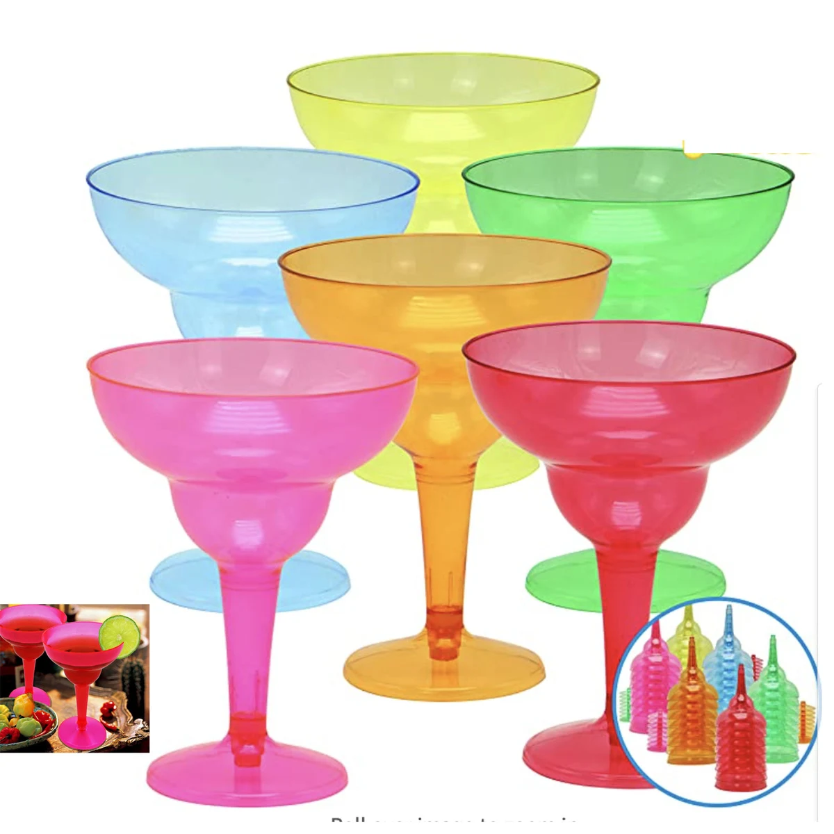8 Oz Plastic Margarita Glasses Cups 1