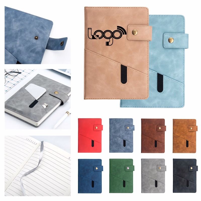 PU Leather Notebook with Buckle Closure