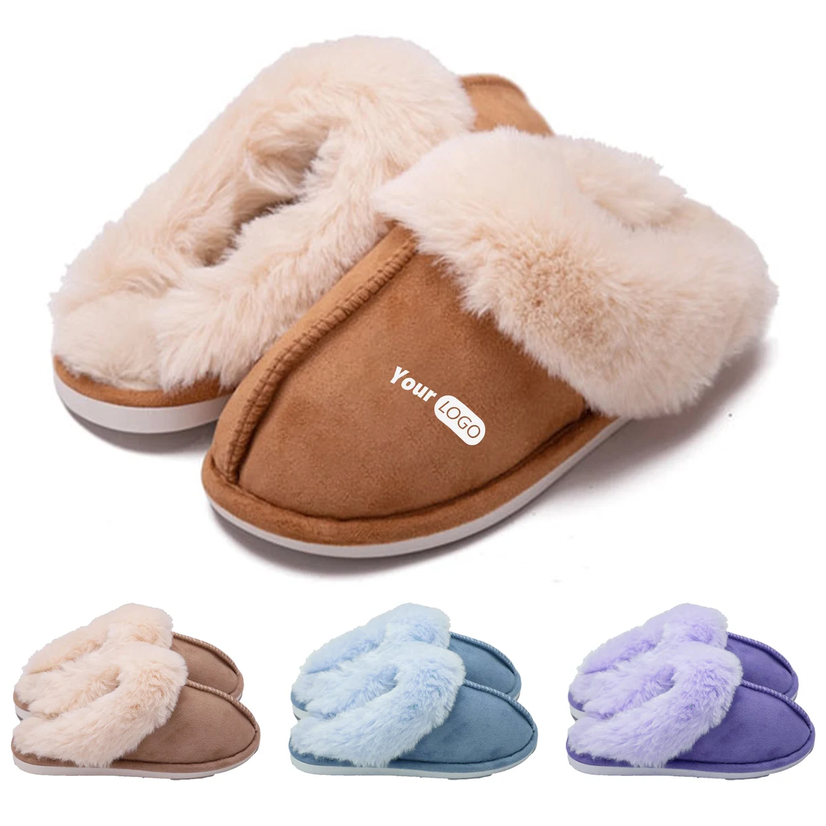 Cotton Plush Comfort Slippers 1
