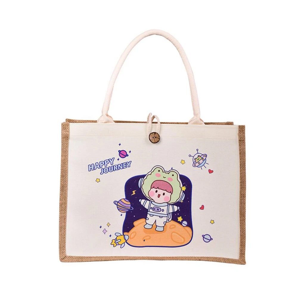 Jute Burlap Grocery Tote Gift Bags, custom tote bag with logo imprint 1
