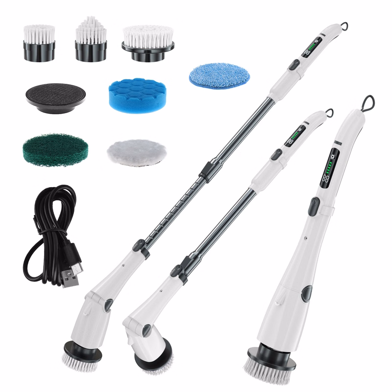 Electric Spin Scrubber with Long Handle