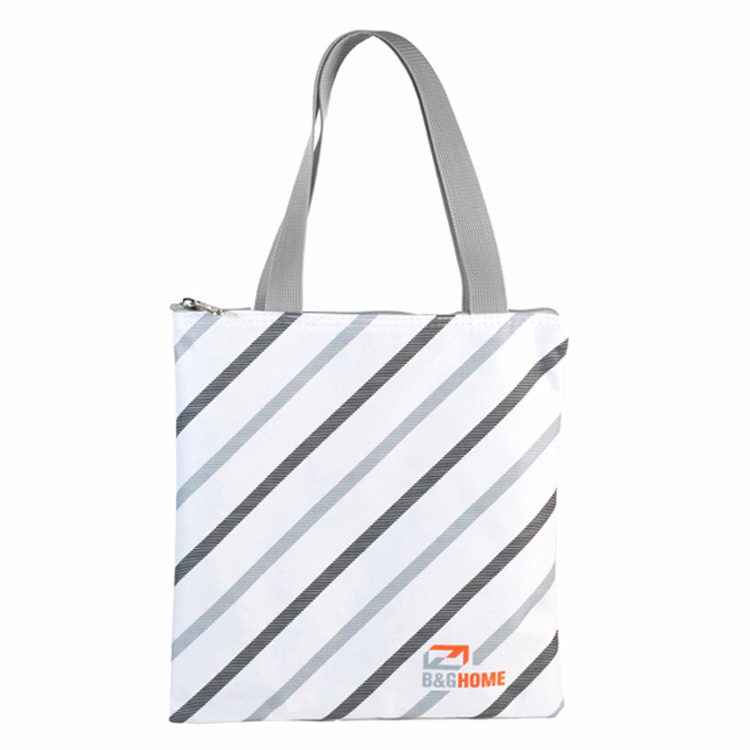 Small Flat PolyPro Handled Zippered Tote (10.5"H x 10.5"W)