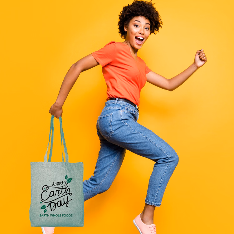 Super Sale- Best Selling Green Color Tweed Cotton Tote