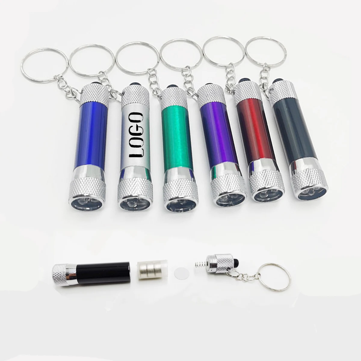 Bright Aluminum Alloy Flashlight With Keychain 1