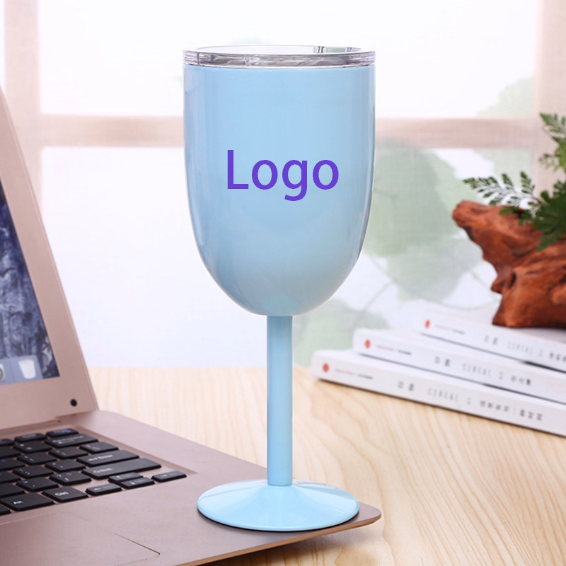 10 OZ Tough Goblet Double Layer 304 Stainless Steel Vacuum Tumbler/ Straw Holes
