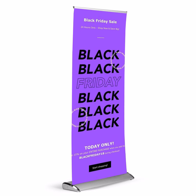 34"x79" Double-Sided Premium Retractable Banner