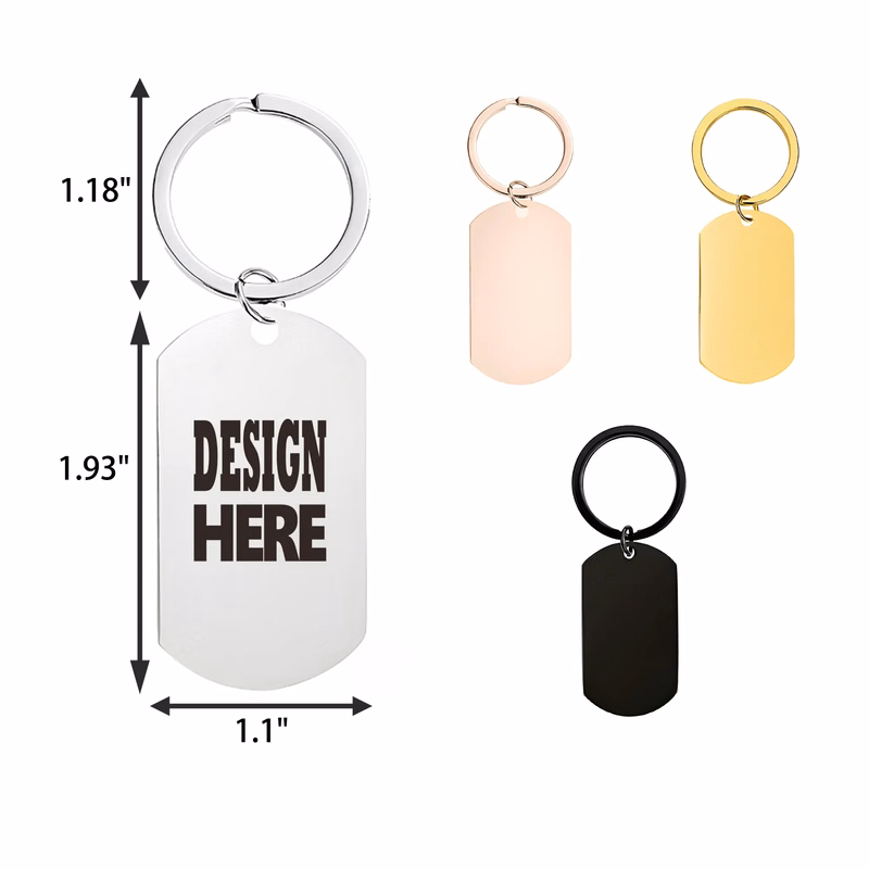 MOQ 50 PCS Stainless Steel Keychain