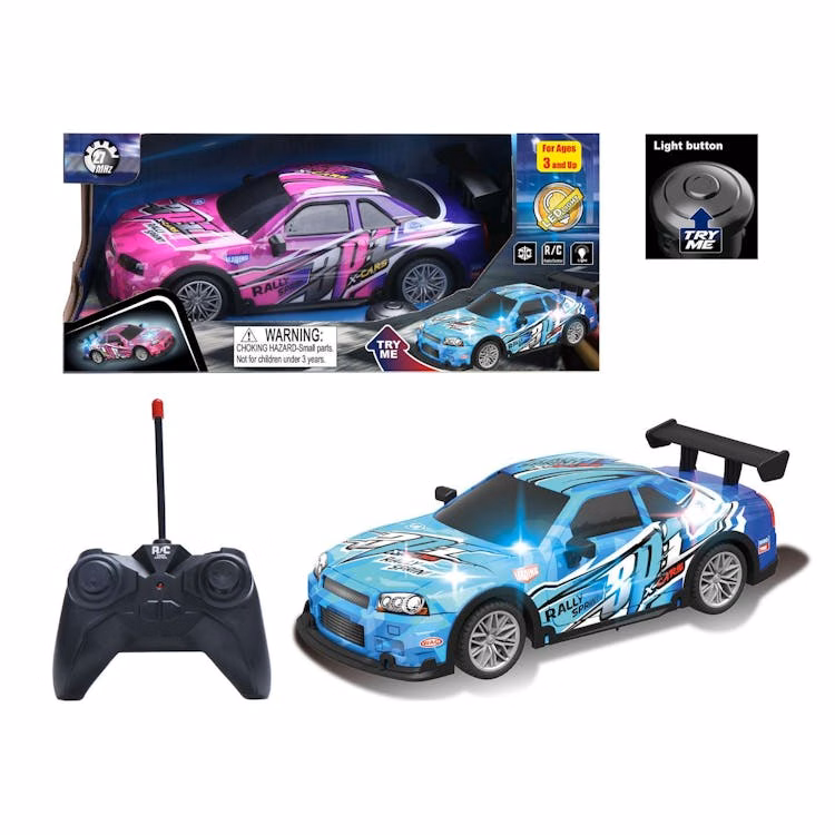 Remote Controle Rally Cars with LED Lights - 10.25"